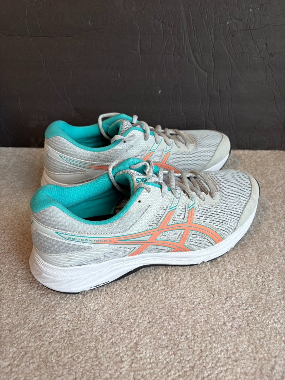 ASICS Gel-Contend 6 Women's Athletic Running Shoes Size 10 Gray Teal 1012A571